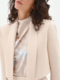 Giacca corta beige chiaro stile bolero