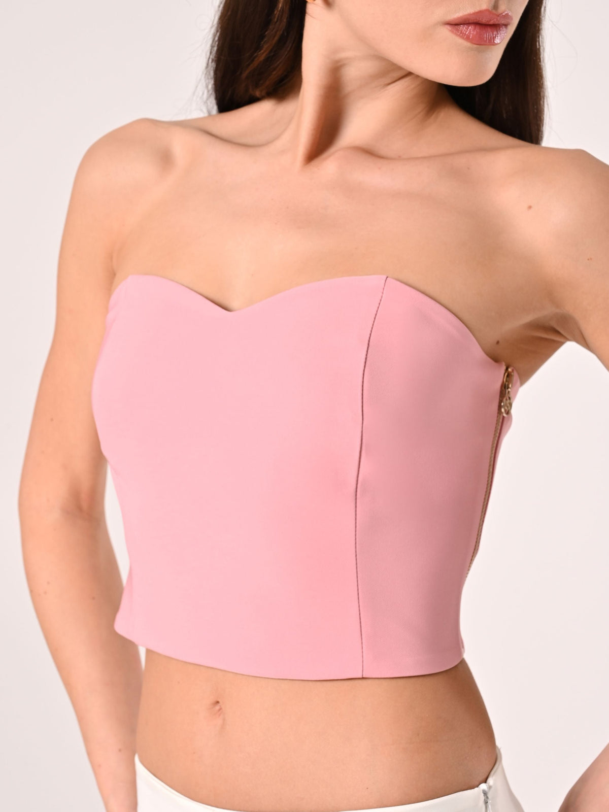 Top in Tessuto Tecnico Rosa Antico