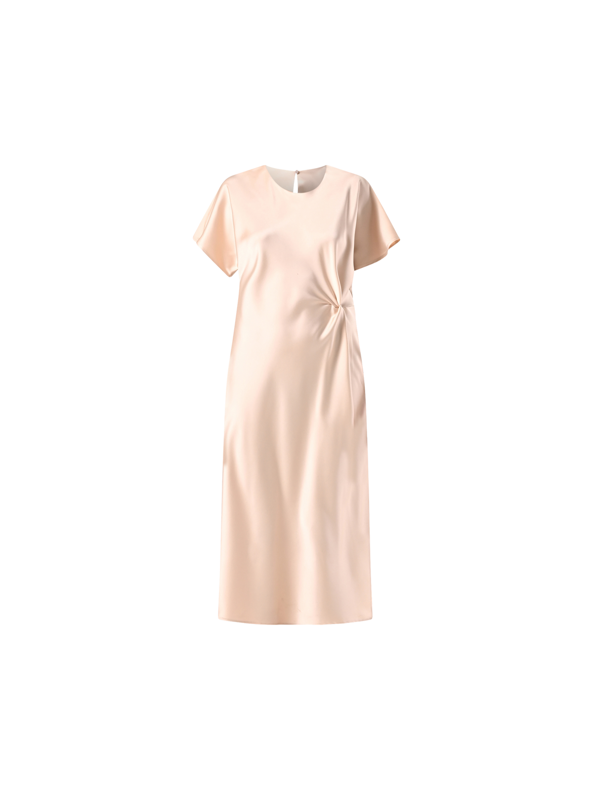 Abito Nodo Beige in Raso