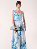 Abito stampa Floreale con Laccetti Bustier