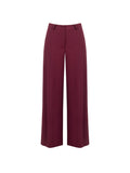 Pantalone a palazzo fluido bordeaux rosso