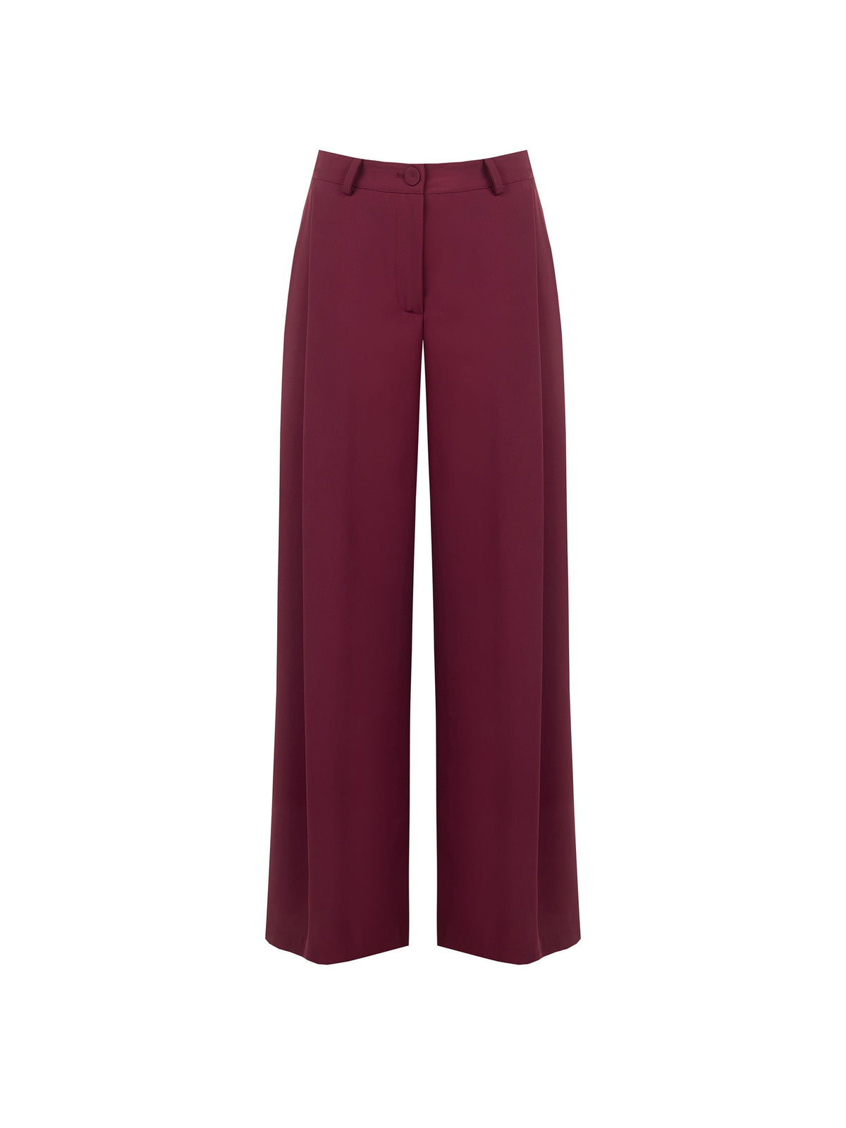 Pantalone a palazzo fluido bordeaux rosso