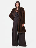 Cappotto effetto pelliccia marrone Giorgia Palmas X Rinascimento