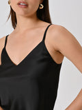 Top Nero Spalline Sottili