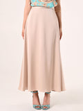 Gonna in Raso Beige Chiaro