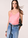 Top Spalline Sottili Rosa Antico