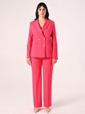 Giacca Curvy Fuxia in Scuba mano Crepe