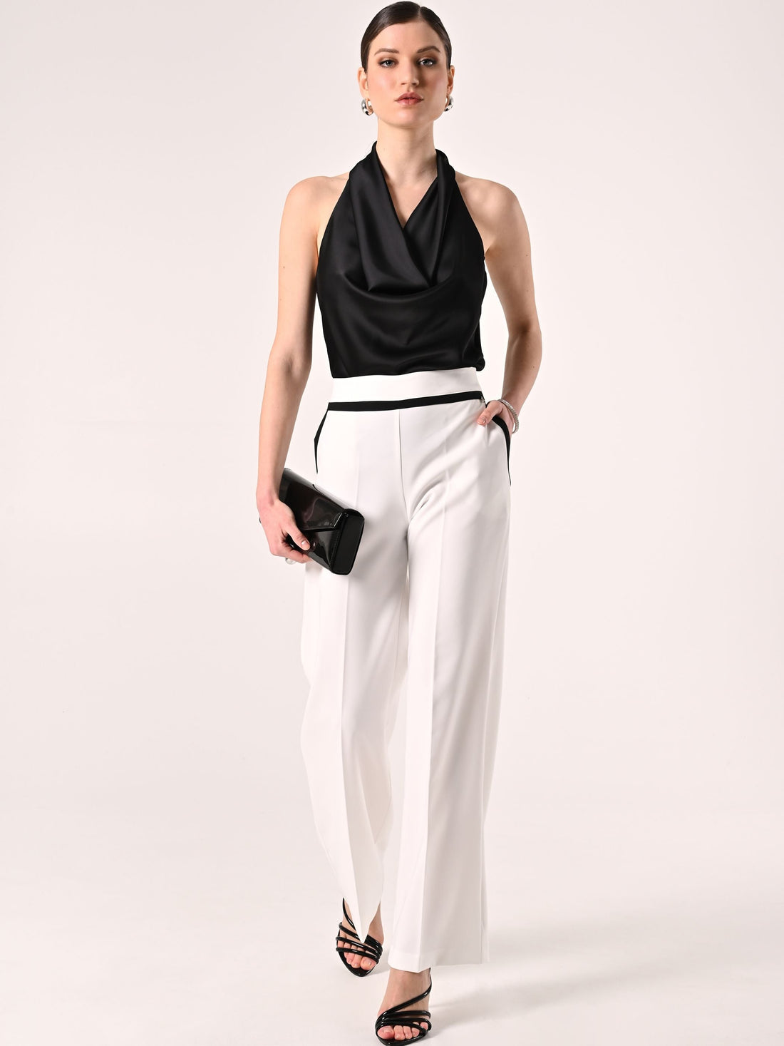 Pantaloni Palazzo Bicolor Black & White