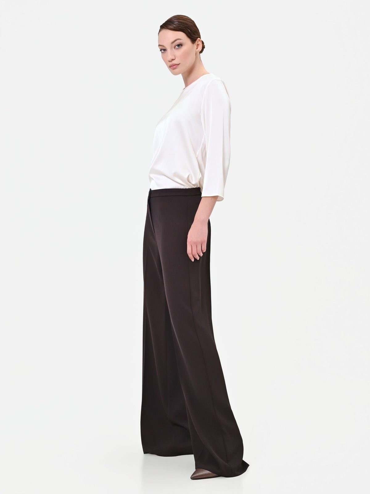 Pantalone largo cadi moro marrone