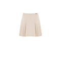 Skort Beige in Tessuto Operato