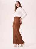 Pantaloni Curvy Ampi Marrone Cioccolato