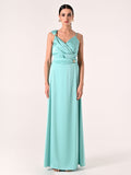 Maxi Gonna in Raso Verde Acqua