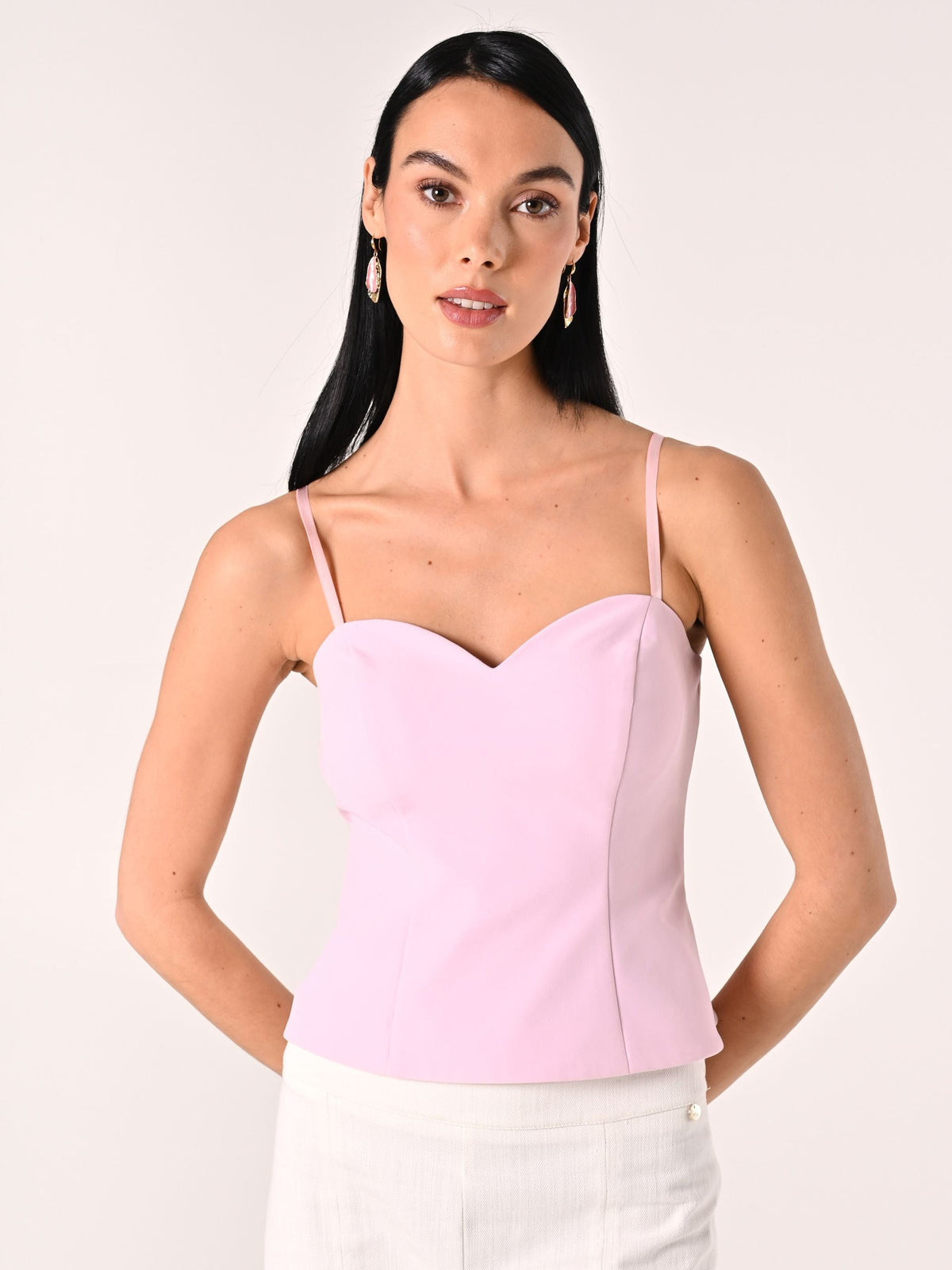 Top Rosa con Spille Fiocchi & Strass