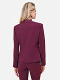 Giacca bordeaux rosso con baschina e zip a vista