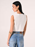 Gilet in Tessuto Tecnico Bianco
