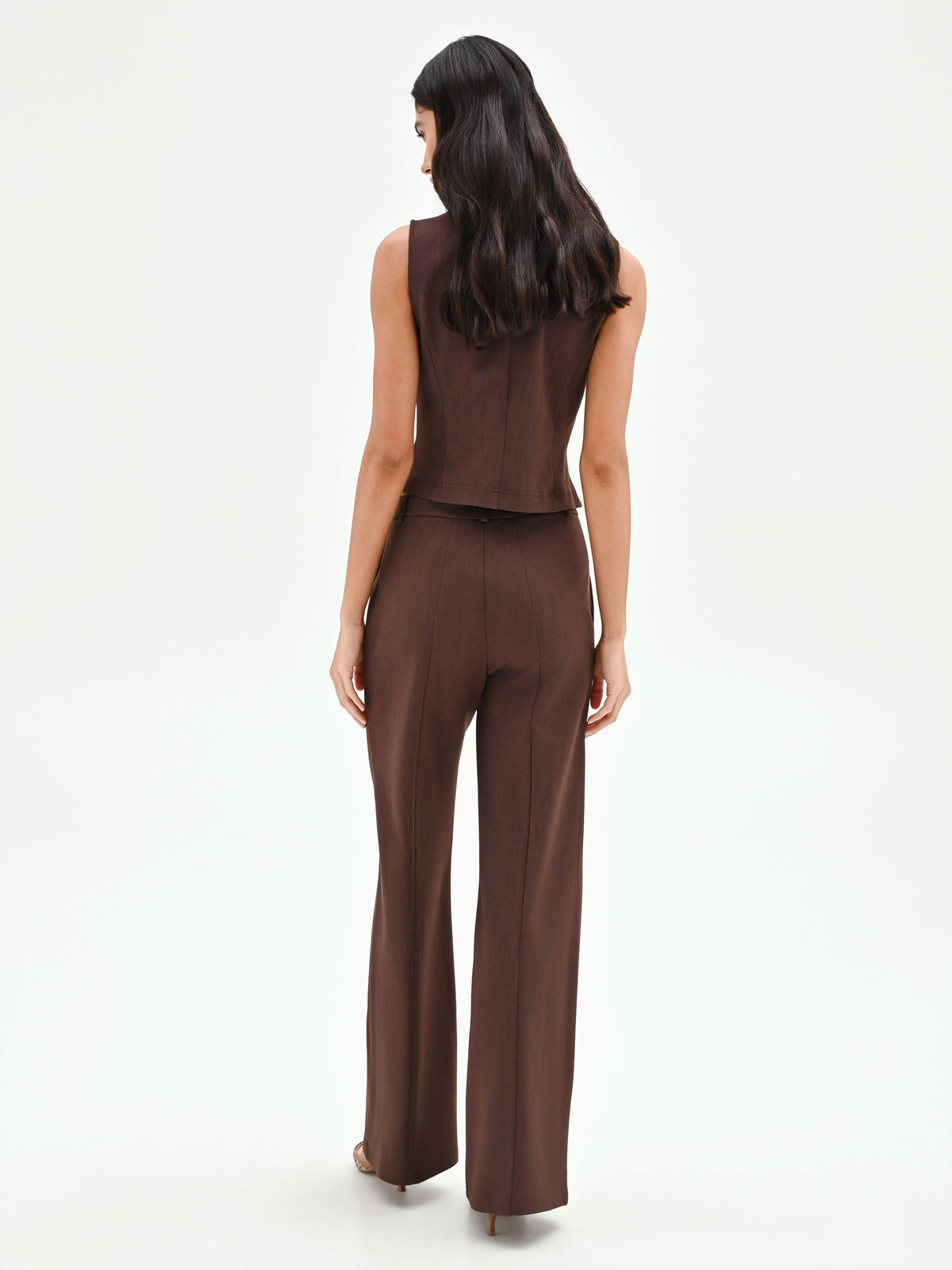 Pantalone cioccolato a gamba dritta