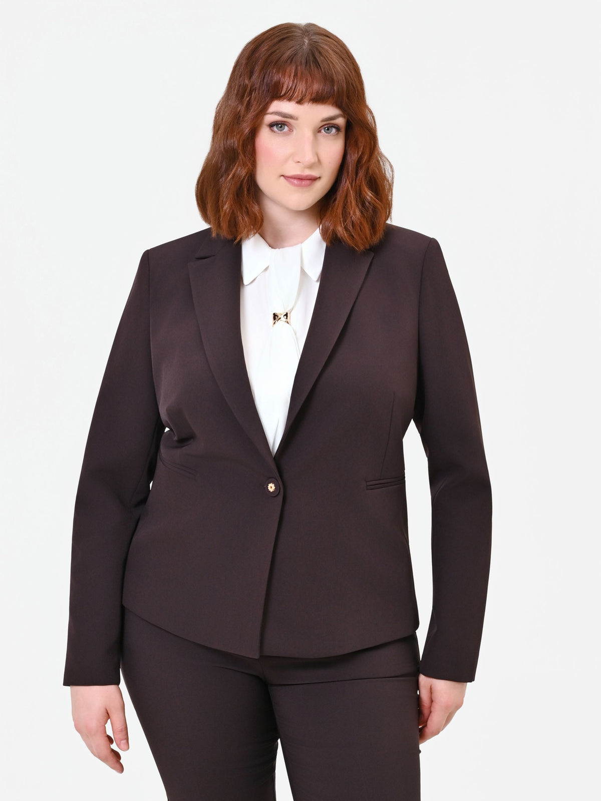 Giacca Curvy  monopetto moro marrone