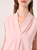 Blusa con Scollo Ribaltato Rosa