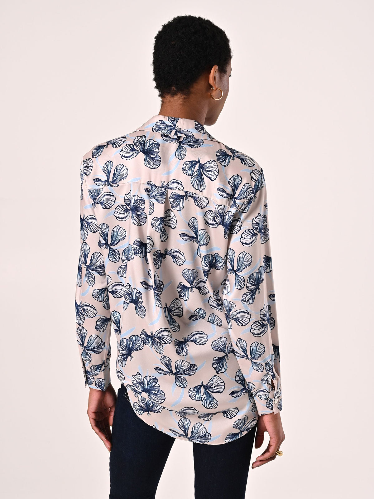 Camicia in Raso stampa Floreale