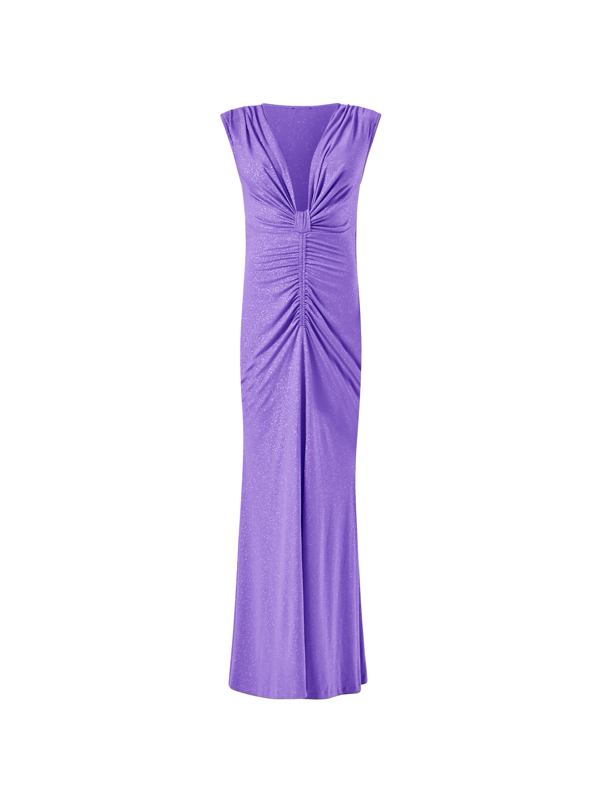 Abito Lungo Viola Lavanda con Glitter
