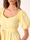 Abito Giallo in Misto Cotone