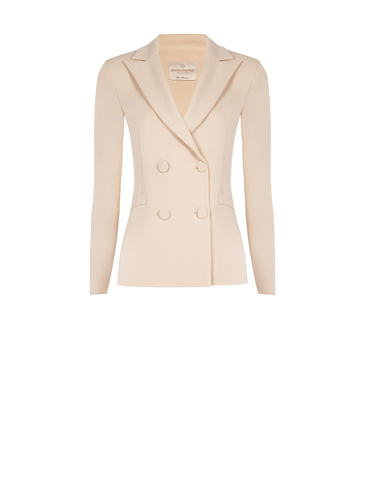Giacca doppiopetto tortora beige