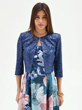 Giacca blu brillante in paillettes