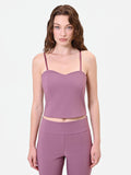 Top crop rosa antico stile bustier
