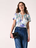 Blusa in Raso Fantasia Floreale
