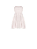 Abito corto in georgette rosa pastello