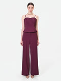 Top bordeaux con scollo a cuore