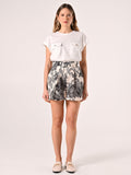 Shorts in Stuoia stampa Toile de Jouy