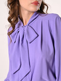 Blusa con Fiocco e Pinces Lilla