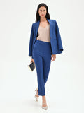 Pantalone a trombetta blu brillante