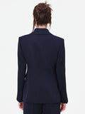 Giacca Studio monopetto gessata blu navy