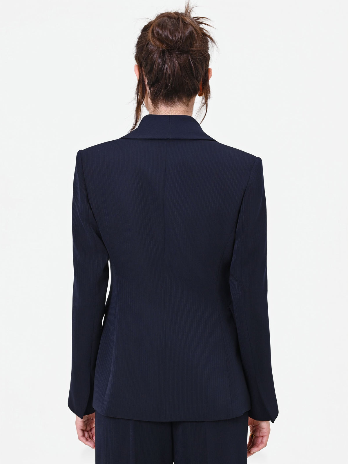 Giacca Studio monopetto gessata blu navy