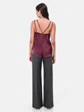 Pantalone grigio scuro a gamba dritta Giorgia Palmas X Rinascimento