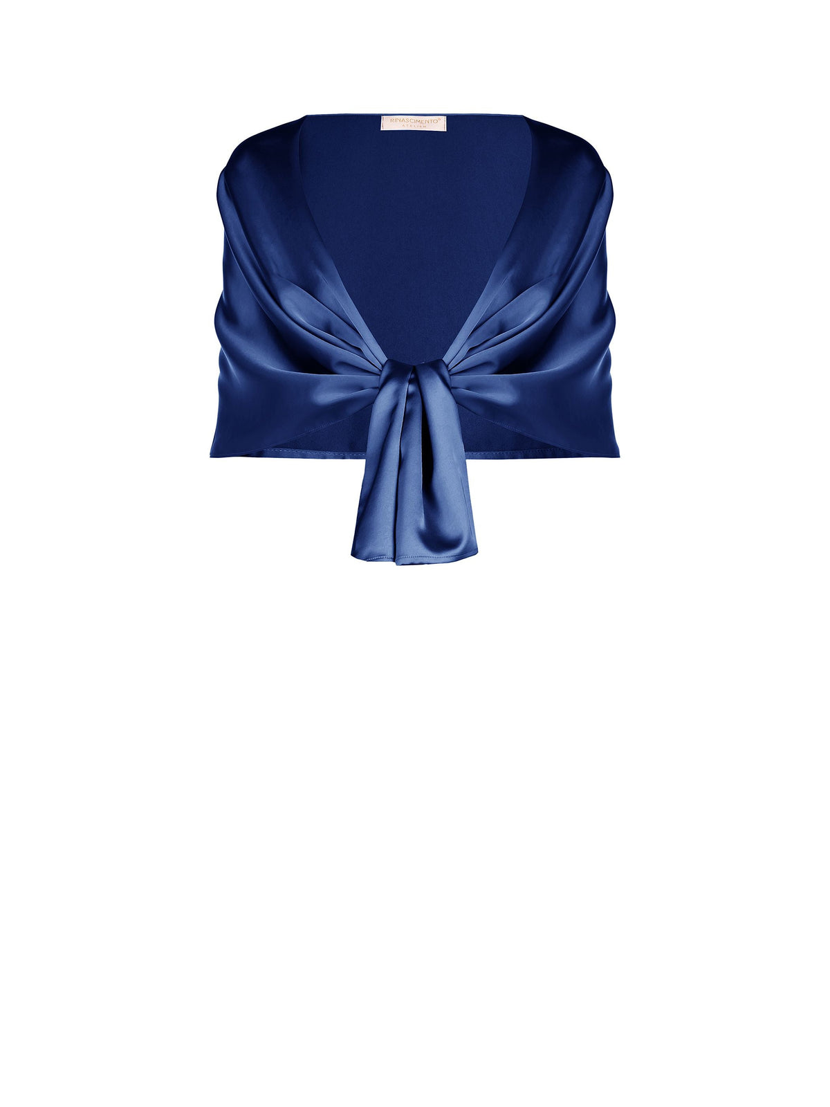 Stola atelier in raso blu indaco
