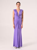 Abito Lungo Viola Lavanda con Glitter