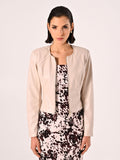 Giacca chiodo similpelle Beige