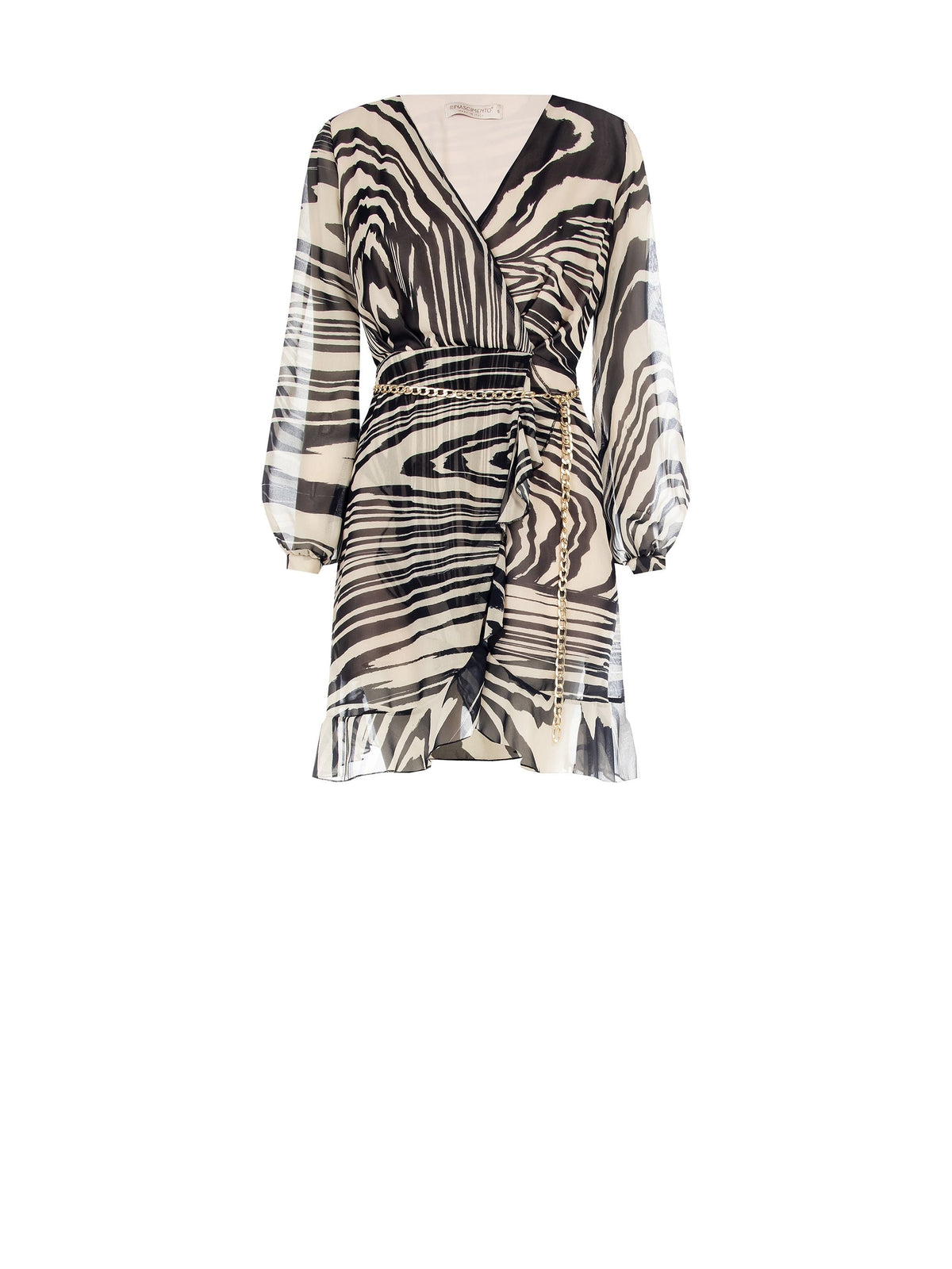 Abito Animalier con Rouche