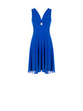 Abito Blu Cina in Crepe Georgette