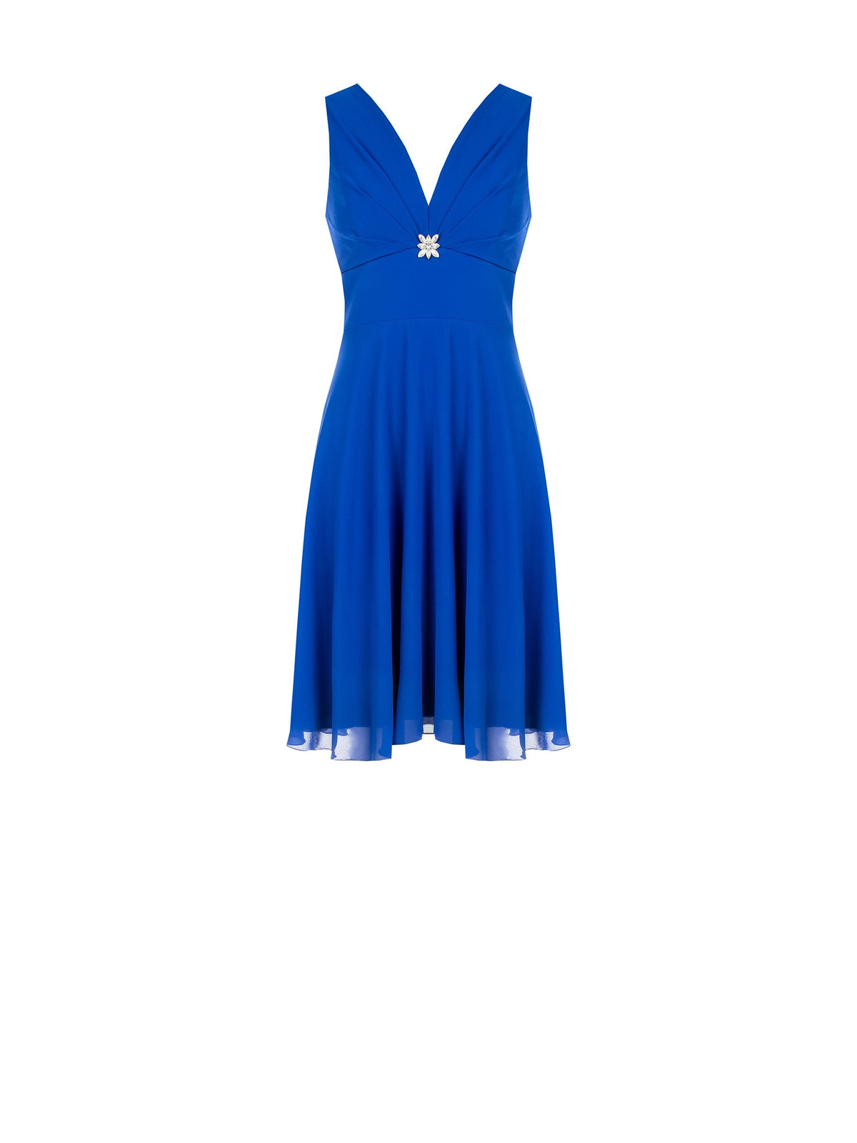 Abito Blu Cina in Crepe Georgette