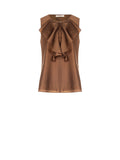 Blusa con Rouche Marrone