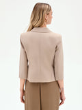 Giacca blazer tortora beige in cotone