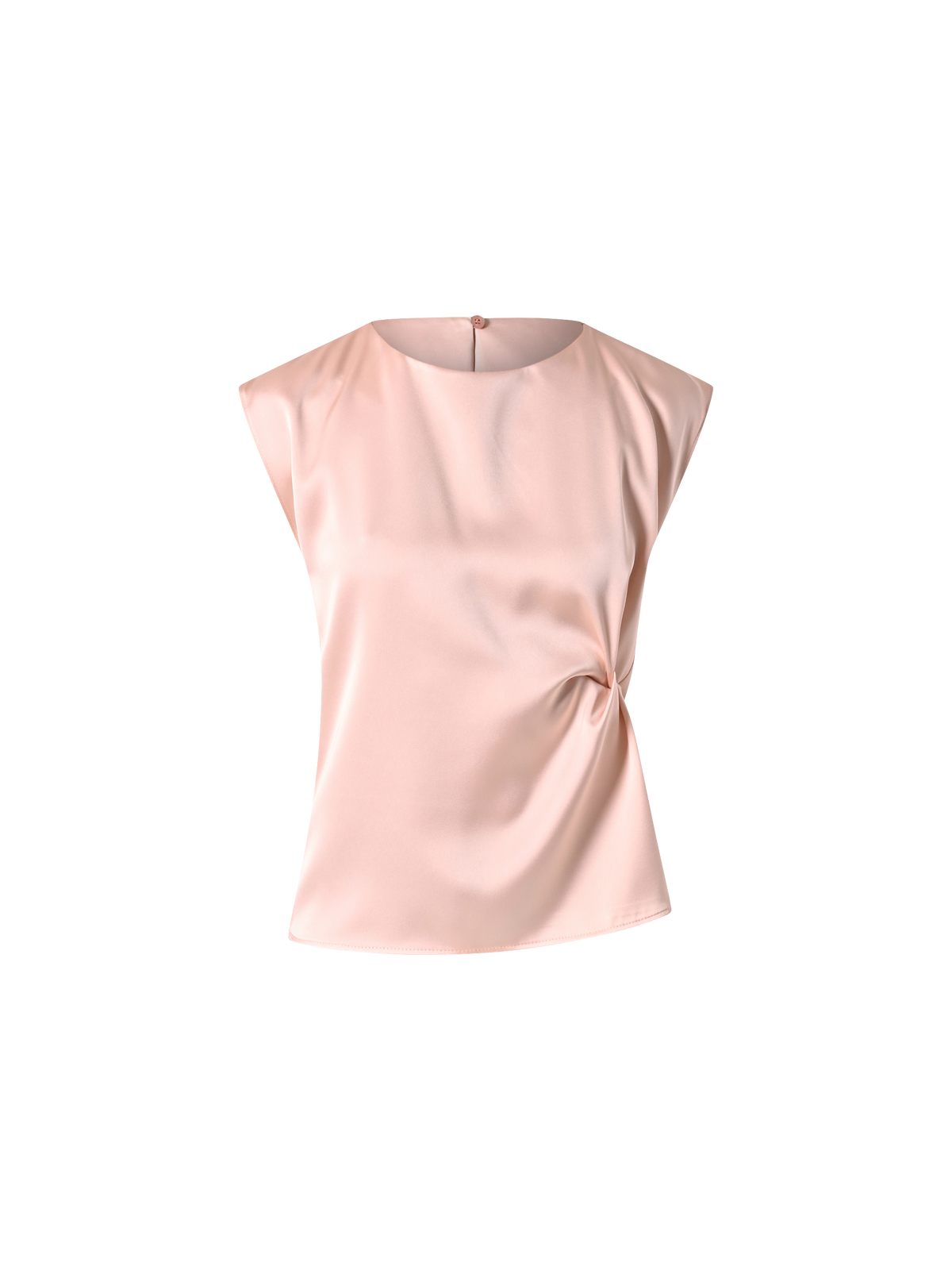 Top smanicato in Raso Rosa