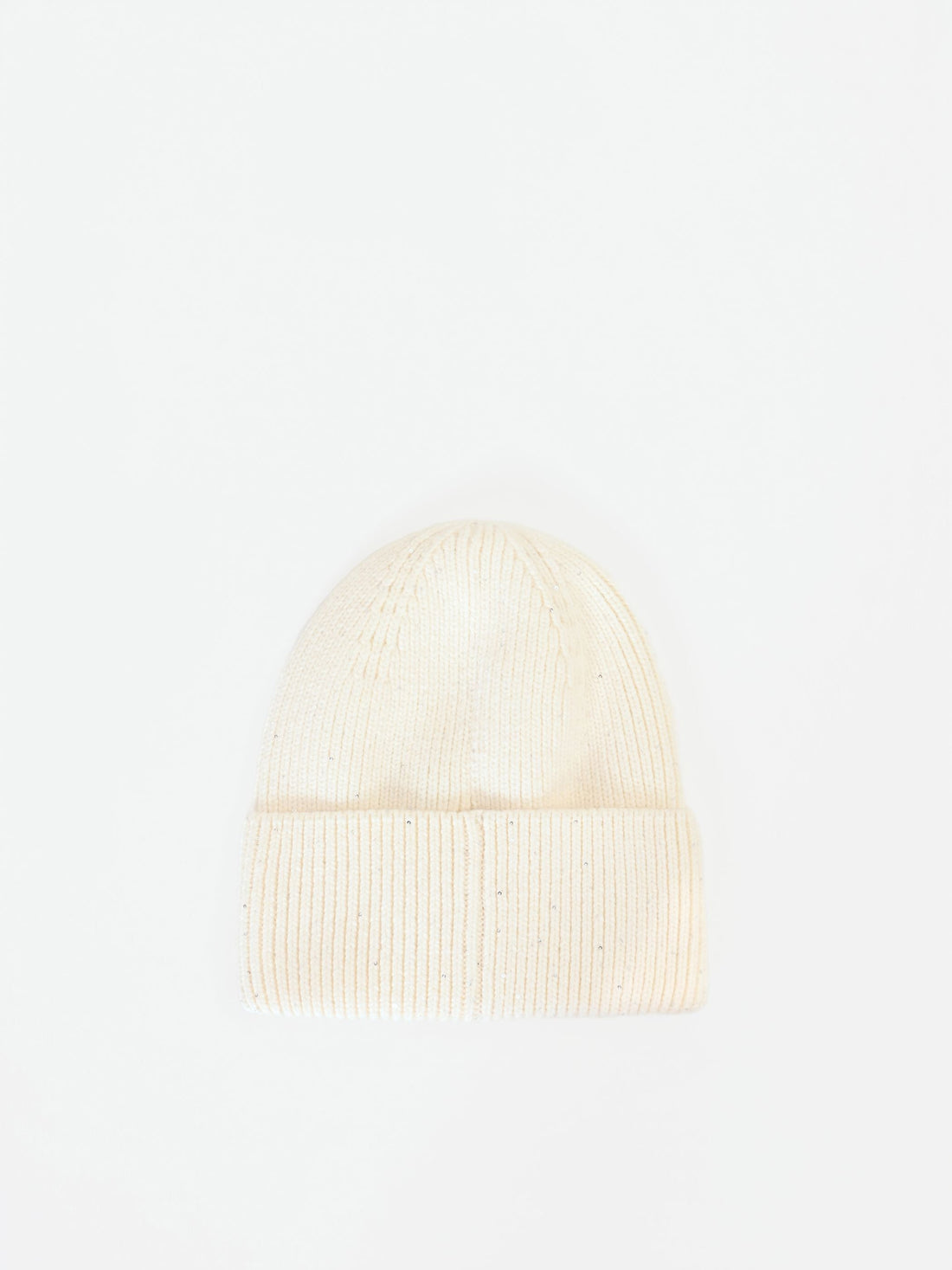 Cappellino panna bianco con micro paillettes