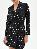 Abito blazer nero a pois