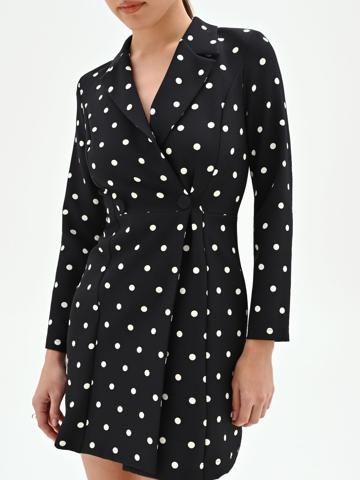 Abito blazer nero a pois