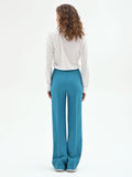 Pantalone palazzo  blu ottanio
